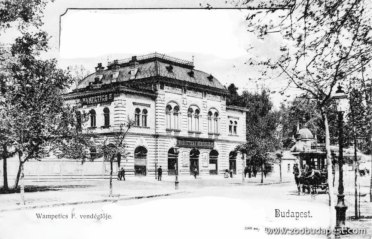Wampetics Ferenc vendéglőjének 1893-ban emelt épülete, a későbbi Gundel étterem