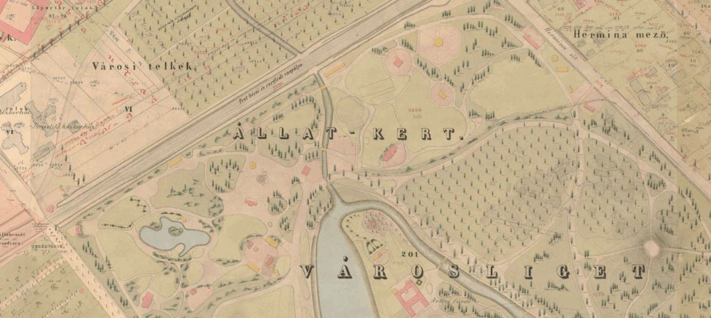 Az Állatkert területe 1867-ben